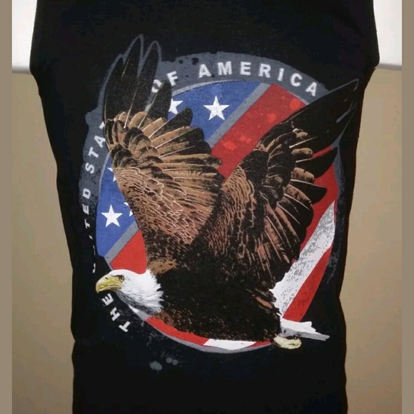 EAGLE WINGS UP UNITED STATES OF AMERICA TANK SHIRT - Picture 2 of 2